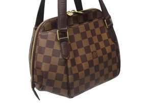 LOUIS VUITTON ルイヴィトン ベレムPM ハンドバッグ N51173 ダミエライン ダミエキャンバス ブラウン ゴールド金具 美品 中古 4b004202