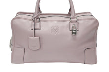 Load image into Gallery viewer, LOEWE ロエベ AMAZONA 36 アマソナ 36 ハンドバッグ レザー ダスティピンク エンボスロゴ シルバー金具 美品 中古 4b004203