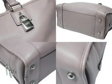Load image into Gallery viewer, LOEWE ロエベ AMAZONA 36 アマソナ 36 ハンドバッグ レザー ダスティピンク エンボスロゴ シルバー金具 美品 中古 4b004203