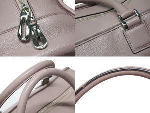 LOEWE ロエベ AMAZONA 36 アマソナ 36 ハンドバッグ レザー ダスティピンク エンボスロゴ シルバー金具 美品 中古 4b004203