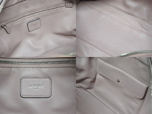 LOEWE ロエベ AMAZONA 36 アマソナ 36 ハンドバッグ レザー ダスティピンク エンボスロゴ シルバー金具 美品 中古 4b004203