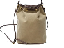 Load image into Gallery viewer, PRADA プラダ 2WAYバッグ ハンドバッグ ショルダーバッグ ジャガード レザー ベージュ ブラウン ゴールド金具 美品 中古 4b004204