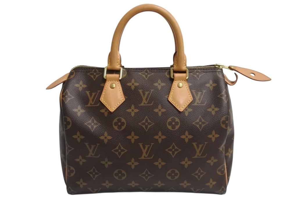 極美品 新型 LOUIS VUITTON ルイヴィトン ハンドバッグ スピーディ25 モノグラム M41109 ゴールド金具 中古 4b004209