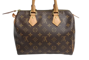 極美品 新型 LOUIS VUITTON ルイヴィトン ハンドバッグ スピーディ25 モノグラム M41109 ゴールド金具 中古 4b004209