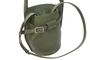 極美品 CELINE セリーヌ ハンドバッグ ショルダーバッグ 2way ビッグバッグ ナノ バスケット 187243A4T カーキ カーフスキン 中古 4b004210