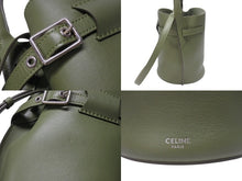Load image into Gallery viewer, 極美品 CELINE セリーヌ ハンドバッグ ショルダーバッグ 2way ビッグバッグ ナノ バスケット 187243A4T カーキ カーフスキン 中古 4b004210