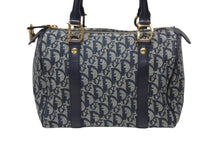 Load image into Gallery viewer, Christian Dior クリスチャンディオール トロッター ハンドバッグ PZ1001 スピーディ25型 ガリアーノ期 ネイビー 美品 中古 4b004213