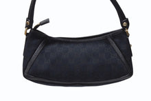 Load image into Gallery viewer, GUCCI グッチ アビー ワンショルダーバッグ セミショルダー ハンドバッグ 130939 GGキャンバス レザー ブラック 美品 中古 4b004216