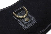 Load image into Gallery viewer, GUCCI グッチ アビー ワンショルダーバッグ セミショルダー ハンドバッグ 130939 GGキャンバス レザー ブラック 美品 中古 4b004216