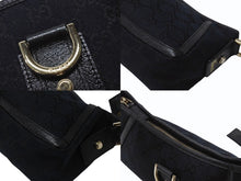 Load image into Gallery viewer, GUCCI グッチ アビー ワンショルダーバッグ セミショルダー ハンドバッグ 130939 GGキャンバス レザー ブラック 美品 中古 4b004216