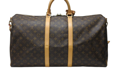 LOUIS VUITTON ルイヴィトン キーポル55 ボストンバッグ M41424 モノグラム PVC レザー ブラウン 美品 中古 4b004219