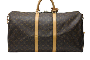 LOUIS VUITTON ルイヴィトン キーポル55 ボストンバッグ M41424 モノグラム PVC レザー ブラウン 美品 中古 4b004219