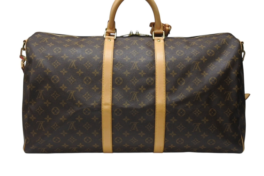 LOUIS VUITTON ルイヴィトン キーポル55 ボストンバッグ M41424 モノグラム PVC レザー ブラウン 美品 中古 4b004219