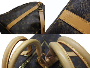LOUIS VUITTON ルイヴィトン キーポル55 ボストンバッグ M41424 モノグラム PVC レザー ブラウン 美品 中古 4b004219