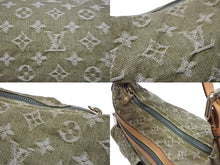 Load image into Gallery viewer, LOUIS VUITTON ルイヴィトン バギーPM ショルダーバッグ M95213 モノグラムデニム カーキ ゴールド 美品 中古 4b004221