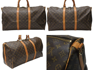 LOUIS VUITTON ルイ ヴィトン ボストンバッグ M41416 キーポルバンドリエール50 ブラウン モノグラムキャンバス 50 美品 中古 4b004222
