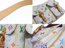 Load image into Gallery viewer, 極美品 LOUIS VUITTON ルイヴィトン 村上隆 ショルダーバッグ ロッジ PM M40053 ホワイト マルチカラー 中古 4b004223