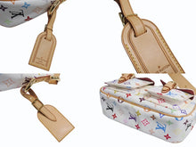 Load image into Gallery viewer, 極美品 LOUIS VUITTON ルイヴィトン 村上隆 ショルダーバッグ ロッジ PM M40053 ホワイト マルチカラー 中古 4b004223