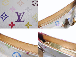 極美品 LOUIS VUITTON ルイヴィトン 村上隆 ショルダーバッグ ロッジ PM M40053 ホワイト マルチカラー 中古 4b004223