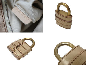 CHLOE クロエ パディントン 南京錠 ミニ ハンドバッグ 01-07-51-5191 レザー ゴールド ゴールド金具 美品 中古 4b004224