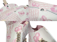 Load image into Gallery viewer, CHRISTIAN DIOR クリスチャンディオール トロッターライン ショルダーバッグ BO N 1024 ホワイト ピンク シルバー金具 美品 中古 4b004228