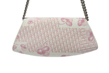 Load image into Gallery viewer, CHRISTIAN DIOR クリスチャンディオール トロッターライン ショルダーバッグ BO N 1024 ホワイト ピンク シルバー金具 美品 中古 4b004228