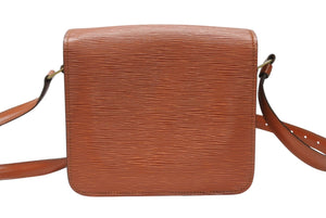 LOUIS VUITTON ルイヴィトン カルトシエールMM ショルダーバッグ M52243 エピレザー ブラウン ゴールド金具 美品 中古 4b004229