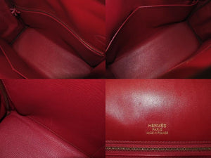 HERMES エルメス ハンドバッグ ケリー35 □P刻 ギリーズ ルビー レッド エバーカーフ ゴールド金具 美品 中古 4b004231
