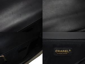 CHANEL シャネル ボーイシャネル 28 ラージ チェーン ショルダーバッグ 21番台 ラムスキン ブラック ゴールド金具 ココマーク 美品 中古 4b004232