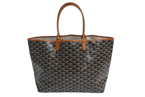 新品未使用 GOYARD ゴヤール サンルイPM バッグ トートバッグ STLOUIPMLTY01CL01P ブラウン PVC レザー 中古 4b004234