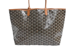 新品未使用 GOYARD ゴヤール サンルイPM バッグ トートバッグ STLOUIPMLTY01CL01P ブラウン PVC レザー 中古 4b004234