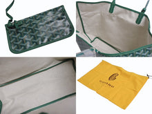 Load image into Gallery viewer, 新品未使用 GOYARD ゴヤール サンルイPM バッグ トートバッグ STLOUIPMLTY09CL09P PVC レザー ヘリンボーン グリーン 中古 4b004235