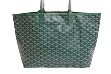 Load image into Gallery viewer, 新品未使用 GOYARD ゴヤール サンルイPM バッグ トートバッグ STLOUIPMLTY09CL09P PVC レザー ヘリンボーン グリーン 中古 4b004235
