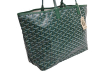Load image into Gallery viewer, 新品未使用 GOYARD ゴヤール サンルイPM バッグ トートバッグ STLOUIPMLTY09CL09P PVC レザー ヘリンボーン グリーン 中古 4b004235