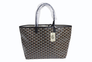 新品未使用 GOYARD ゴヤール サンルイPM バッグ トートバッグ STLOUIPMLTY01CL01P ブラック PVC レザー 中古 4b004236