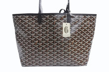 Load image into Gallery viewer, 新品未使用 GOYARD ゴヤール サンルイPM バッグ トートバッグ STLOUIPMLTY01CL01P ブラック PVC レザー 中古 4b004236