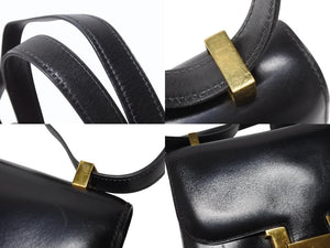 HERMES エルメス コンスタンス 23 ショルダーバッグ ボックスカーフ ブラック ゴールド金具 ○N刻印 (1984年製) 中古 4b004241