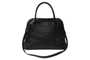 HERMES エルメス BOLIDE ボリード 31 2WAY バッグ トゴ ブラック シルバー金具 ☐I刻印 2005年製 美品 中古 4b004242