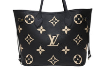 Load image into Gallery viewer, 極美品 LOUIS VUITTON ルイヴィトン トートバッグ M58907 モノグラムアンプラント ネヴァーフル MM ブラック 中古 4b004243
