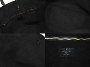 極美品 LOUIS VUITTON ルイヴィトン トートバッグ M58907 モノグラムアンプラント ネヴァーフル MM ブラック 中古 4b004243