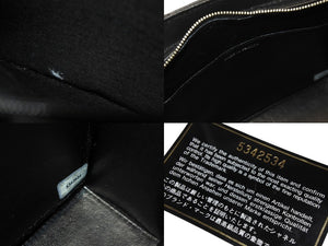 極美品 CHANEL シャネル マトラッセライン チェーンショルダーバッグ キャビアスキン ブラック シルバー金具 中古 4b004247