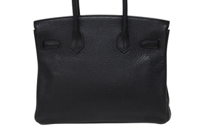 HERMES エルメス バーキン30 ハンドバッグ トゴ ネイビー シルバー金具 T刻印 美品 中古 4b004250