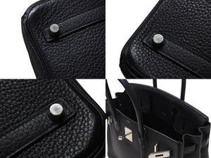 HERMES エルメス バーキン30 ハンドバッグ トゴ ネイビー シルバー金具 T刻印 美品 中古 4b004250
