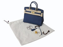 Load image into Gallery viewer, 新品未使用 HERMES エルメス ハンドバッグ B刻印 バーキン25 ブルードプリュス ゴールド金具トゴ 中古 4b004251