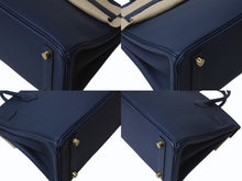 Load image into Gallery viewer, 新品未使用 HERMES エルメス ハンドバッグ B刻印 バーキン25 ブルードプリュス ゴールド金具トゴ 中古 4b004251