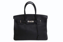 Load image into Gallery viewer, 極美品 HERMES エルメス BIRKIN バーキン35 ブラック ゴールド金具 トリヨンクレマンス ハンドバッグ □N刻印 中古 4b000219