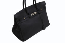 Load image into Gallery viewer, 極美品 HERMES エルメス BIRKIN バーキン35 ブラック ゴールド金具 トリヨンクレマンス ハンドバッグ □N刻印 中古 4b000219