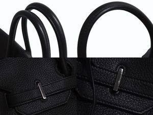 極美品 HERMES エルメス BIRKIN バーキン35 ブラック ゴールド金具 トリヨンクレマンス ハンドバッグ □N刻印 中古 4b000219