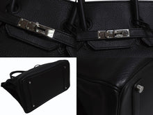 Load image into Gallery viewer, 極美品 HERMES エルメス BIRKIN バーキン35 ブラック ゴールド金具 トリヨンクレマンス ハンドバッグ □N刻印 中古 4b000219