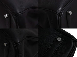 極美品 HERMES エルメス BIRKIN バーキン35 ブラック ゴールド金具 トリヨンクレマンス ハンドバッグ □N刻印 中古 4b000219